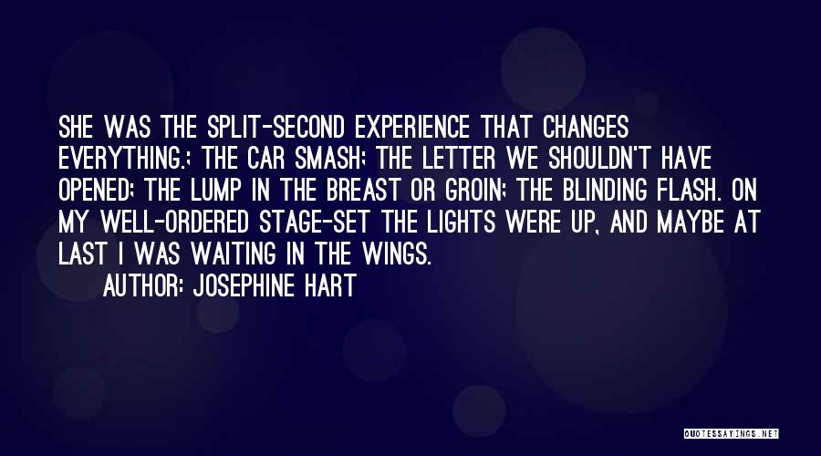 Josephine Hart Quotes: She Was The Split-second Experience That Changes Everything.; The Car Smash; The Letter We Shouldn't Have Opened; The Lump In