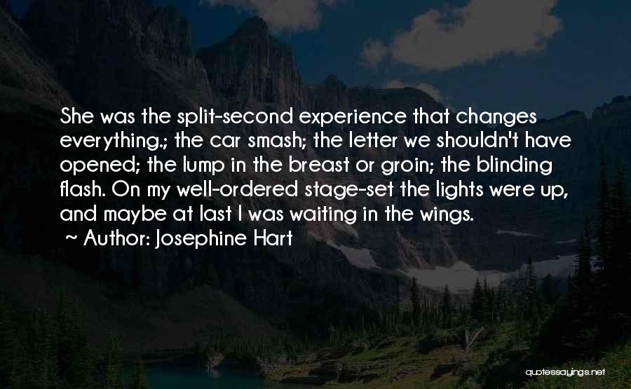 Josephine Hart Quotes: She Was The Split-second Experience That Changes Everything.; The Car Smash; The Letter We Shouldn't Have Opened; The Lump In