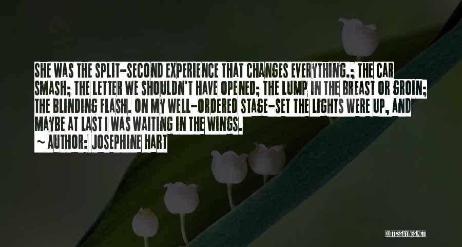 Josephine Hart Quotes: She Was The Split-second Experience That Changes Everything.; The Car Smash; The Letter We Shouldn't Have Opened; The Lump In