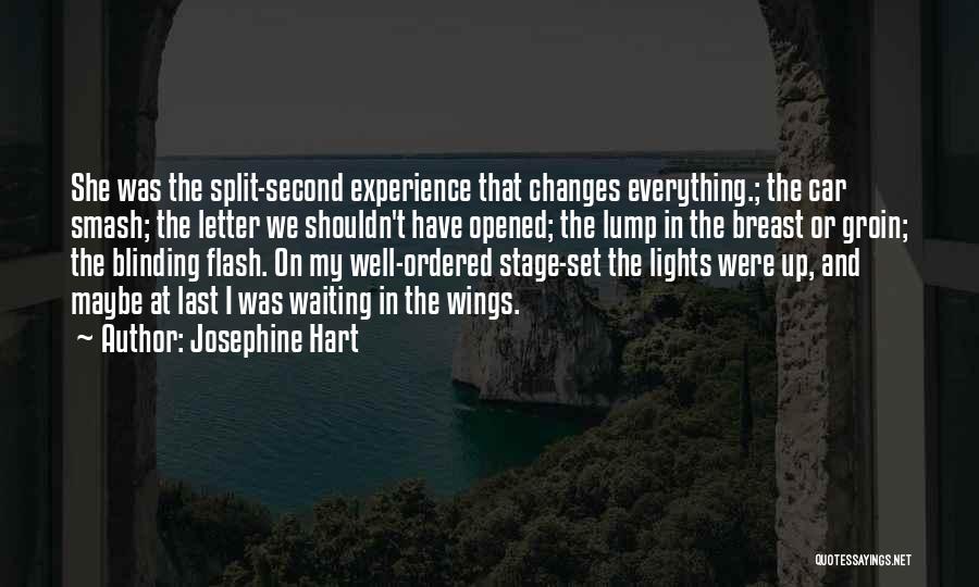 Josephine Hart Quotes: She Was The Split-second Experience That Changes Everything.; The Car Smash; The Letter We Shouldn't Have Opened; The Lump In