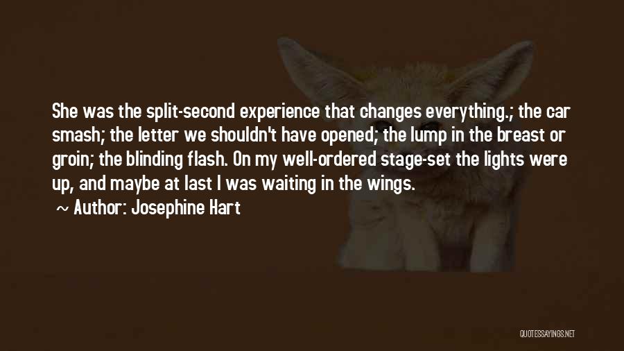 Josephine Hart Quotes: She Was The Split-second Experience That Changes Everything.; The Car Smash; The Letter We Shouldn't Have Opened; The Lump In