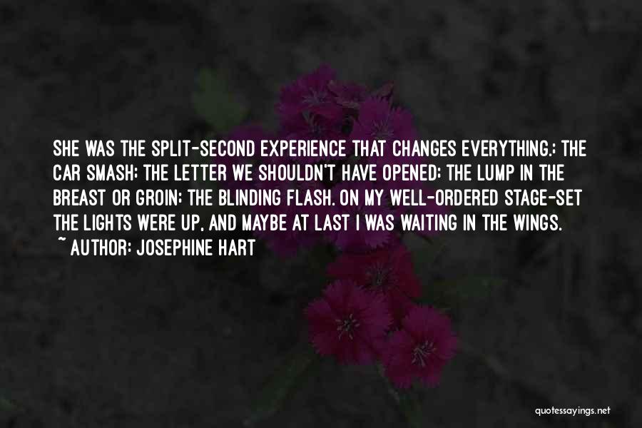 Josephine Hart Quotes: She Was The Split-second Experience That Changes Everything.; The Car Smash; The Letter We Shouldn't Have Opened; The Lump In