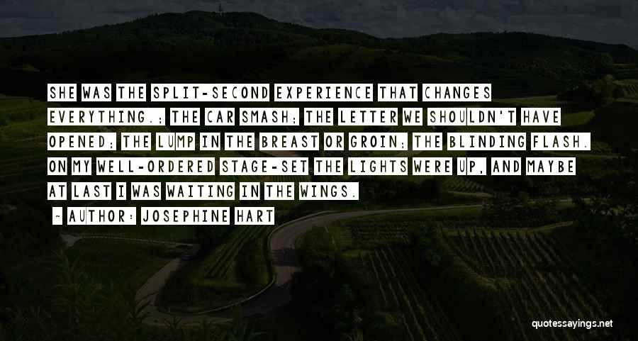 Josephine Hart Quotes: She Was The Split-second Experience That Changes Everything.; The Car Smash; The Letter We Shouldn't Have Opened; The Lump In