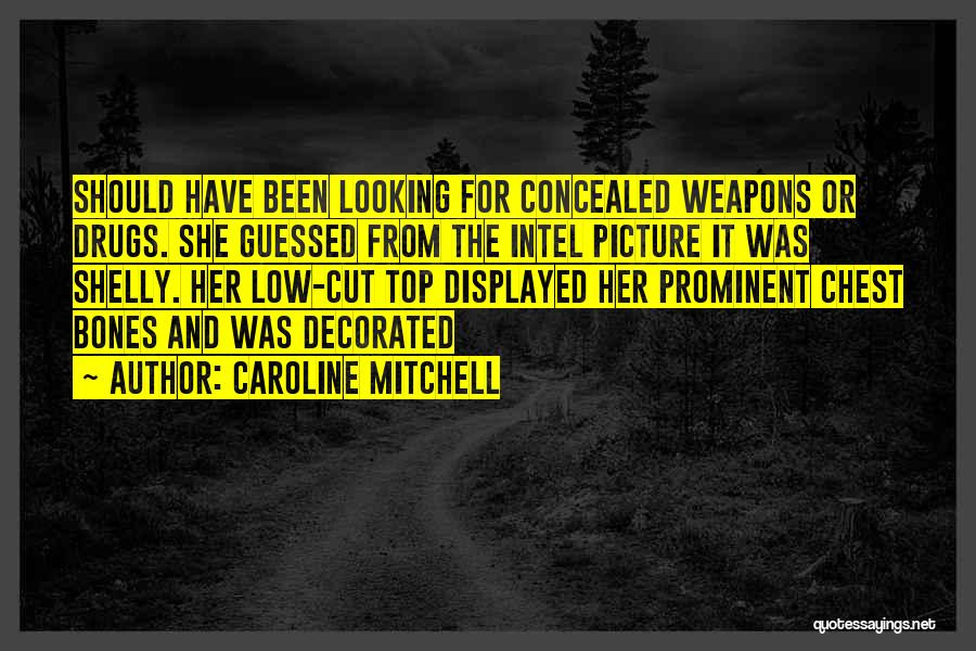 Caroline Mitchell Quotes: Should Have Been Looking For Concealed Weapons Or Drugs. She Guessed From The Intel Picture It Was Shelly. Her Low-cut