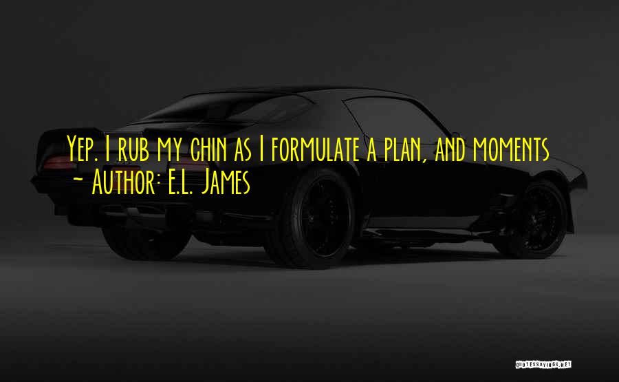 E.L. James Quotes: Yep. I Rub My Chin As I Formulate A Plan, And Moments