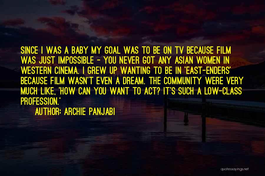 Archie Panjabi Quotes: Since I Was A Baby My Goal Was To Be On Tv Because Film Was Just Impossible - You Never