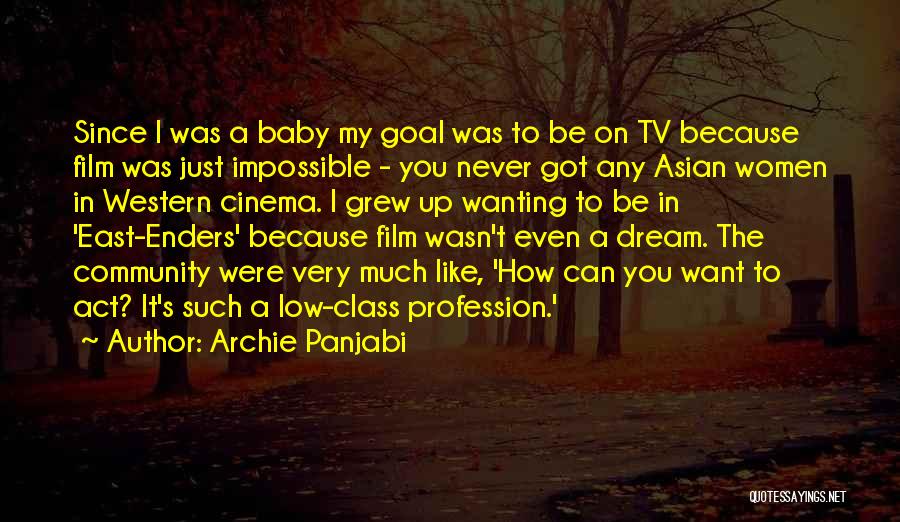 Archie Panjabi Quotes: Since I Was A Baby My Goal Was To Be On Tv Because Film Was Just Impossible - You Never