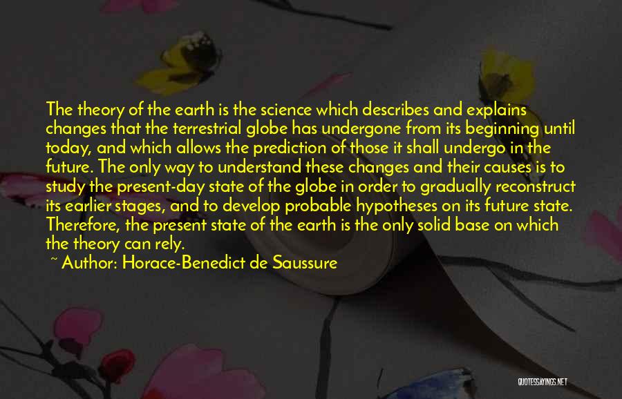 Horace-Benedict De Saussure Quotes: The Theory Of The Earth Is The Science Which Describes And Explains Changes That The Terrestrial Globe Has Undergone From