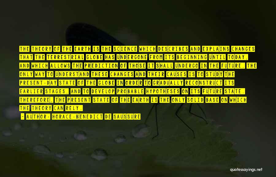 Horace-Benedict De Saussure Quotes: The Theory Of The Earth Is The Science Which Describes And Explains Changes That The Terrestrial Globe Has Undergone From