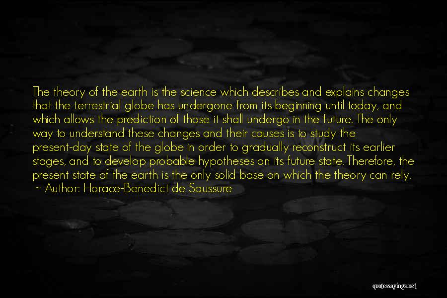 Horace-Benedict De Saussure Quotes: The Theory Of The Earth Is The Science Which Describes And Explains Changes That The Terrestrial Globe Has Undergone From
