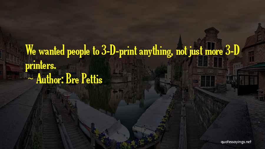 Bre Pettis Quotes: We Wanted People To 3-d-print Anything, Not Just More 3-d Printers.