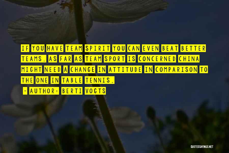 Berti Vogts Quotes: If You Have Team Spirit You Can Even Beat Better Teams. As Far As Team Sport Is Concerned China Might