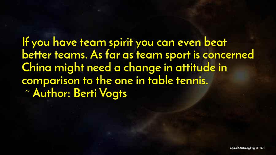 Berti Vogts Quotes: If You Have Team Spirit You Can Even Beat Better Teams. As Far As Team Sport Is Concerned China Might