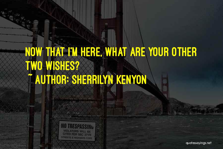 Sherrilyn Kenyon Quotes: Now That I'm Here, What Are Your Other Two Wishes?