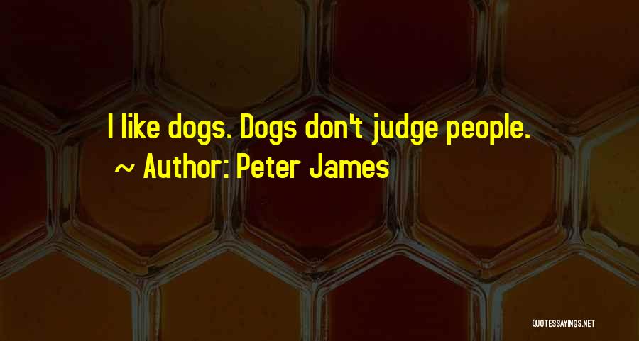 Peter James Quotes: I Like Dogs. Dogs Don't Judge People.