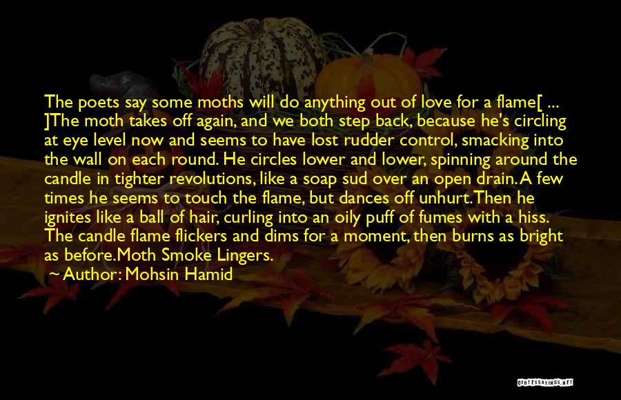 Mohsin Hamid Quotes: The Poets Say Some Moths Will Do Anything Out Of Love For A Flame[ ... ]the Moth Takes Off Again,