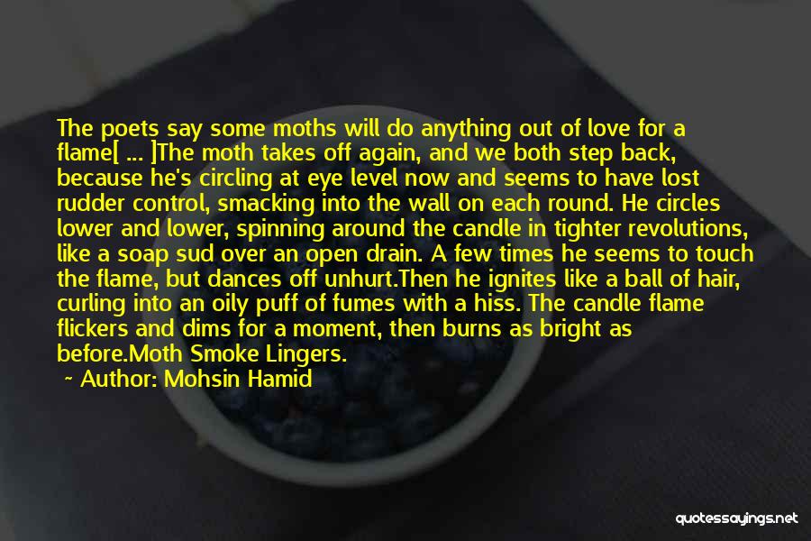 Mohsin Hamid Quotes: The Poets Say Some Moths Will Do Anything Out Of Love For A Flame[ ... ]the Moth Takes Off Again,