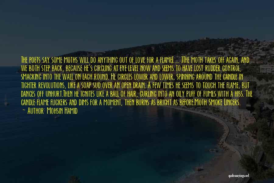 Mohsin Hamid Quotes: The Poets Say Some Moths Will Do Anything Out Of Love For A Flame[ ... ]the Moth Takes Off Again,