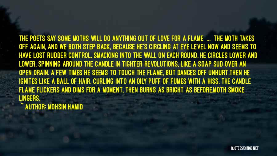 Mohsin Hamid Quotes: The Poets Say Some Moths Will Do Anything Out Of Love For A Flame[ ... ]the Moth Takes Off Again,