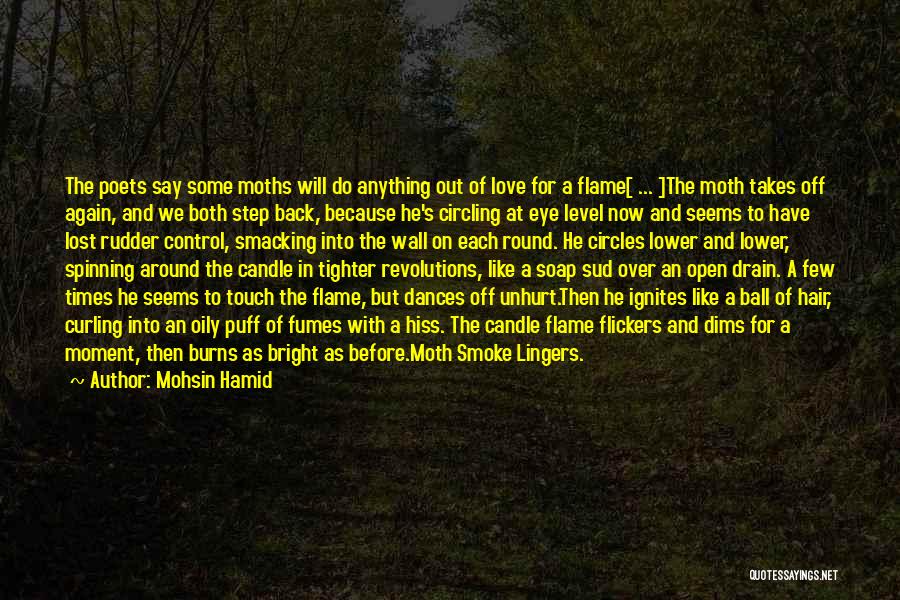 Mohsin Hamid Quotes: The Poets Say Some Moths Will Do Anything Out Of Love For A Flame[ ... ]the Moth Takes Off Again,