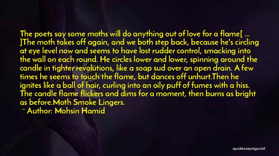 Mohsin Hamid Quotes: The Poets Say Some Moths Will Do Anything Out Of Love For A Flame[ ... ]the Moth Takes Off Again,