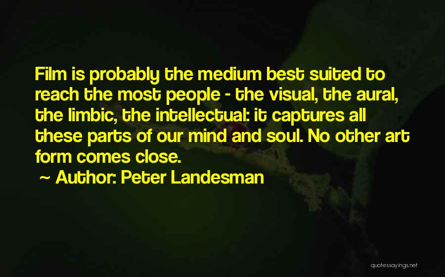 Peter Landesman Quotes: Film Is Probably The Medium Best Suited To Reach The Most People - The Visual, The Aural, The Limbic, The