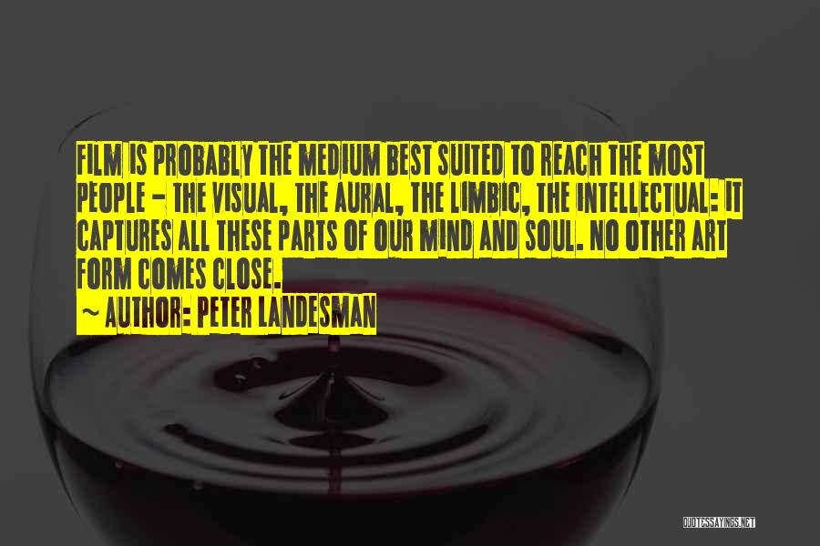 Peter Landesman Quotes: Film Is Probably The Medium Best Suited To Reach The Most People - The Visual, The Aural, The Limbic, The