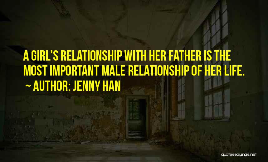 Jenny Han Quotes: A Girl's Relationship With Her Father Is The Most Important Male Relationship Of Her Life.