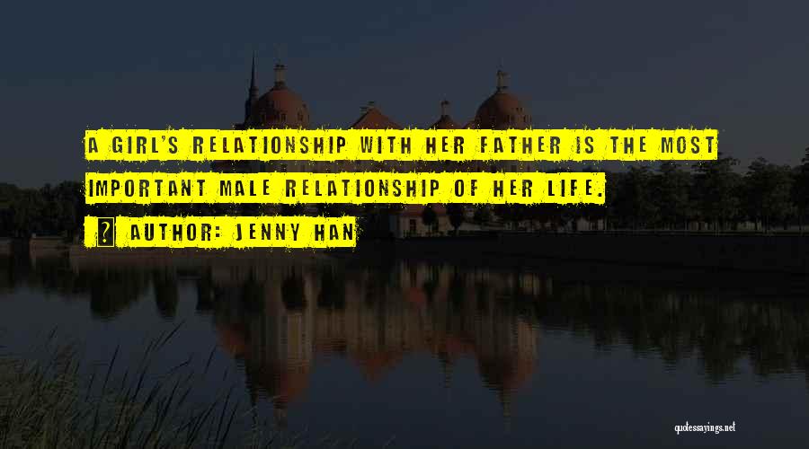 Jenny Han Quotes: A Girl's Relationship With Her Father Is The Most Important Male Relationship Of Her Life.