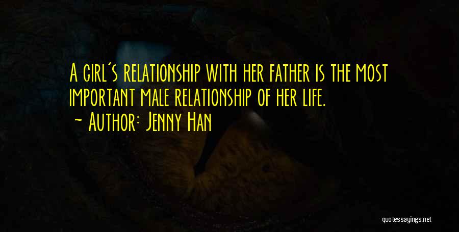 Jenny Han Quotes: A Girl's Relationship With Her Father Is The Most Important Male Relationship Of Her Life.