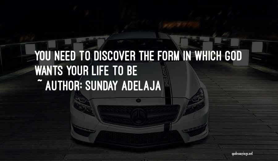 Sunday Adelaja Quotes: You Need To Discover The Form In Which God Wants Your Life To Be