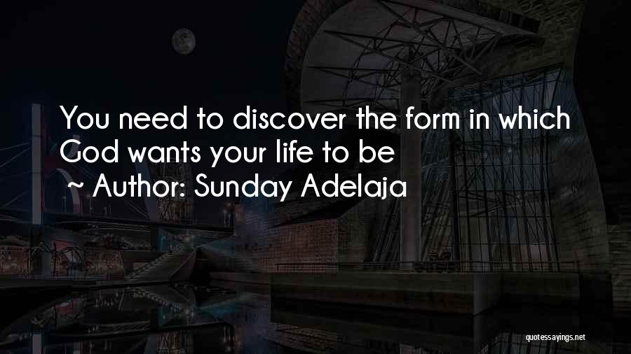 Sunday Adelaja Quotes: You Need To Discover The Form In Which God Wants Your Life To Be