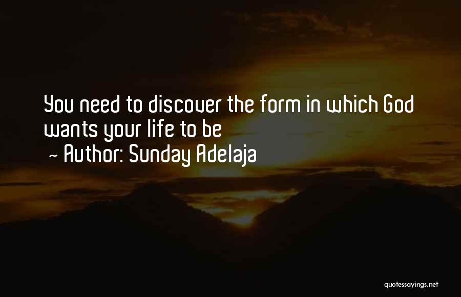 Sunday Adelaja Quotes: You Need To Discover The Form In Which God Wants Your Life To Be