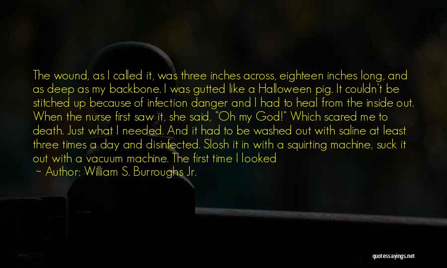 William S. Burroughs Jr. Quotes: The Wound, As I Called It, Was Three Inches Across, Eighteen Inches Long, And As Deep As My Backbone. I