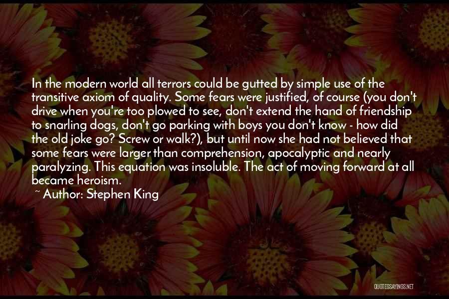 Stephen King Quotes: In The Modern World All Terrors Could Be Gutted By Simple Use Of The Transitive Axiom Of Quality. Some Fears