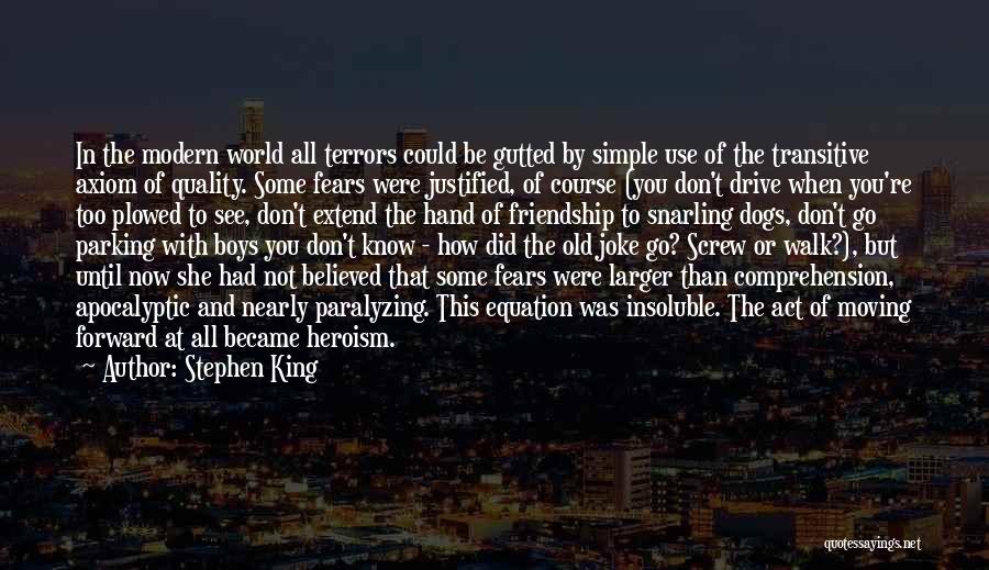 Stephen King Quotes: In The Modern World All Terrors Could Be Gutted By Simple Use Of The Transitive Axiom Of Quality. Some Fears