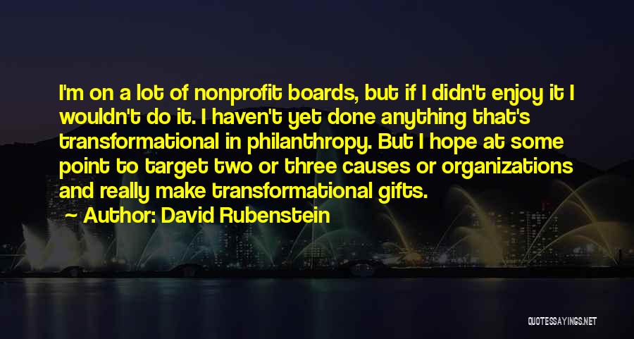 David Rubenstein Quotes: I'm On A Lot Of Nonprofit Boards, But If I Didn't Enjoy It I Wouldn't Do It. I Haven't Yet