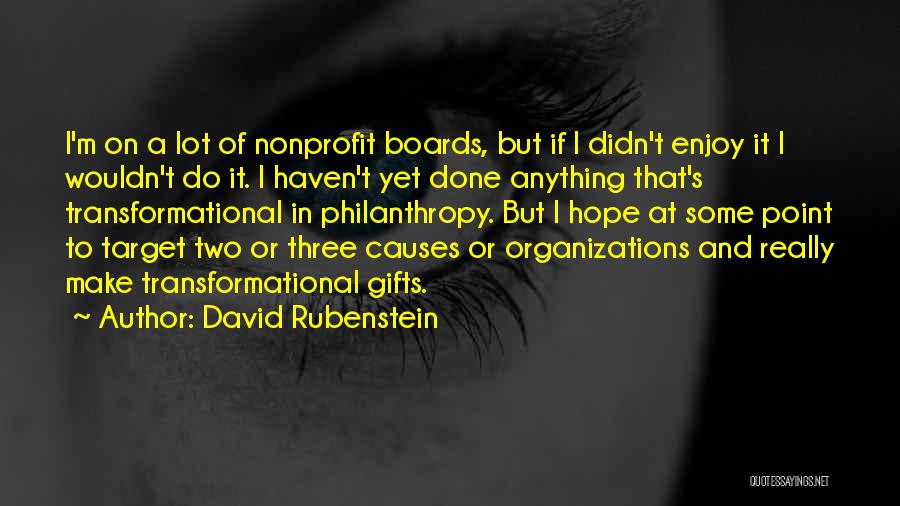 David Rubenstein Quotes: I'm On A Lot Of Nonprofit Boards, But If I Didn't Enjoy It I Wouldn't Do It. I Haven't Yet