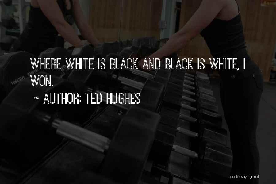 Ted Hughes Quotes: Where White Is Black And Black Is White, I Won.
