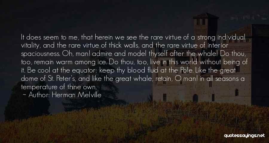 Herman Melville Quotes: It Does Seem To Me, That Herein We See The Rare Virtue Of A Strong Individual Vitality, And The Rare