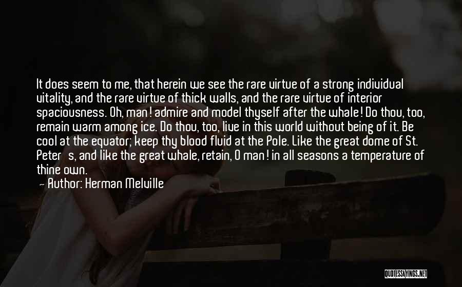 Herman Melville Quotes: It Does Seem To Me, That Herein We See The Rare Virtue Of A Strong Individual Vitality, And The Rare