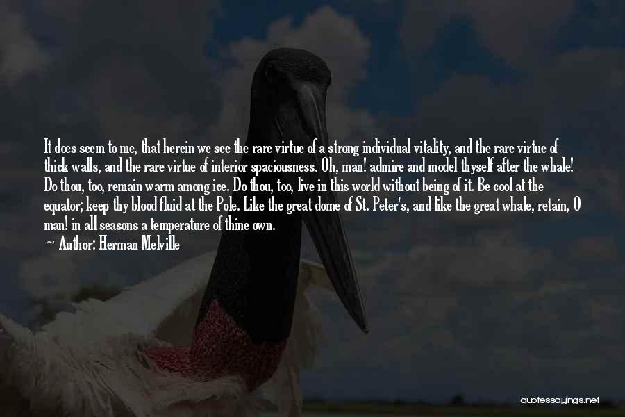 Herman Melville Quotes: It Does Seem To Me, That Herein We See The Rare Virtue Of A Strong Individual Vitality, And The Rare