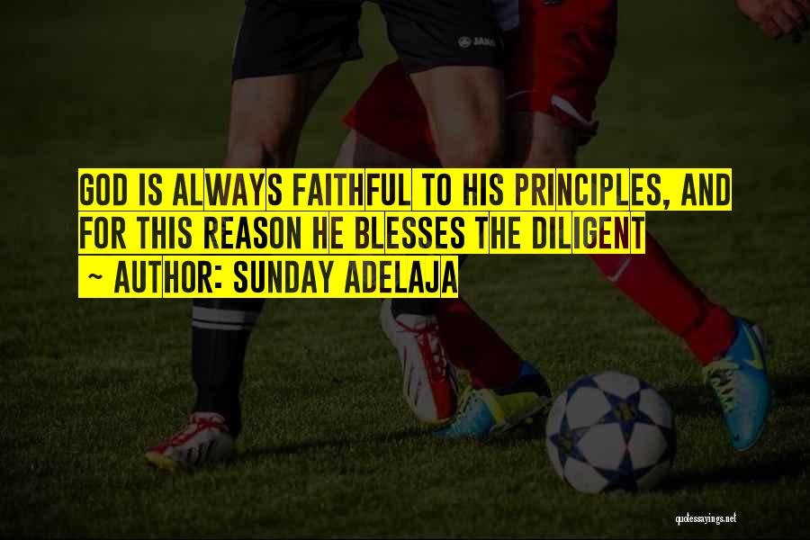 Sunday Adelaja Quotes: God Is Always Faithful To His Principles, And For This Reason He Blesses The Diligent