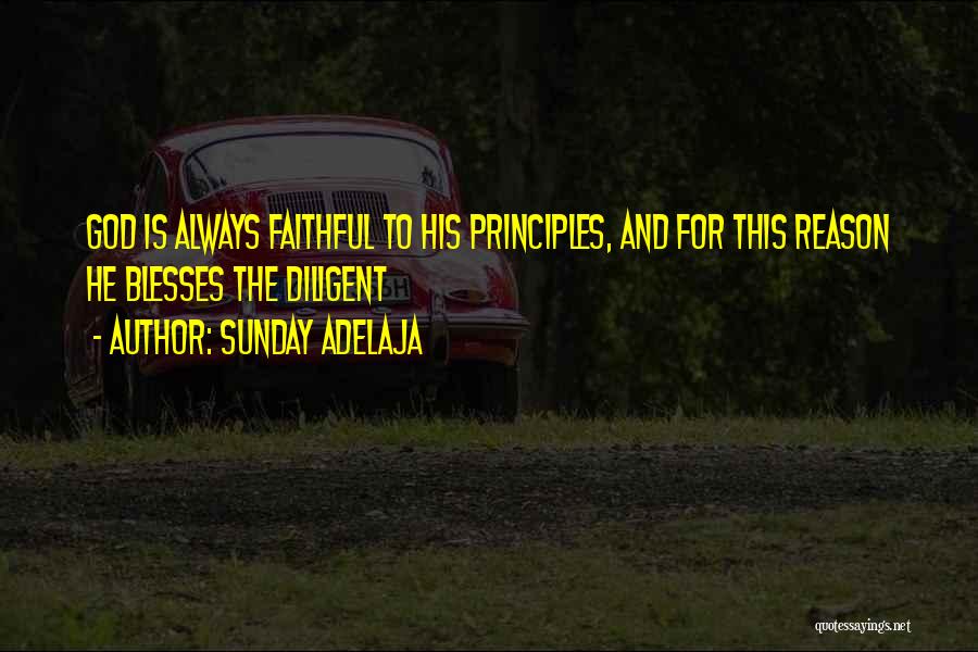 Sunday Adelaja Quotes: God Is Always Faithful To His Principles, And For This Reason He Blesses The Diligent