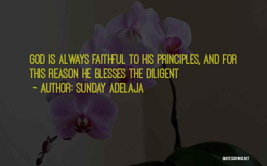Sunday Adelaja Quotes: God Is Always Faithful To His Principles, And For This Reason He Blesses The Diligent