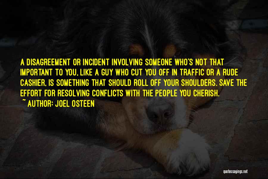 Joel Osteen Quotes: A Disagreement Or Incident Involving Someone Who's Not That Important To You, Like A Guy Who Cut You Off In