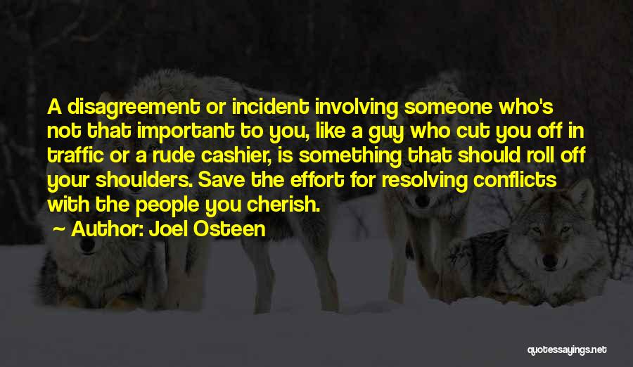 Joel Osteen Quotes: A Disagreement Or Incident Involving Someone Who's Not That Important To You, Like A Guy Who Cut You Off In