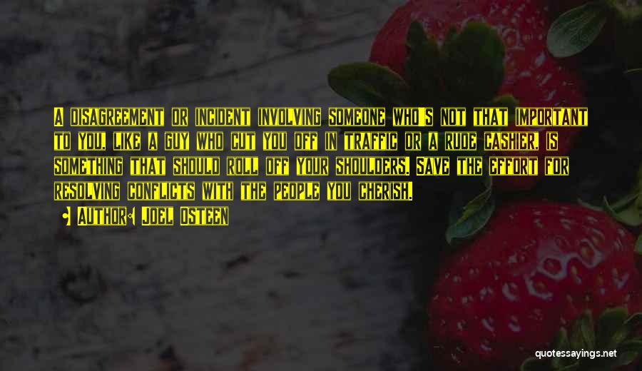 Joel Osteen Quotes: A Disagreement Or Incident Involving Someone Who's Not That Important To You, Like A Guy Who Cut You Off In