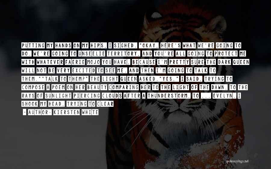Kiersten White Quotes: Putting My Hands On My Hips, I Sighed. Okay, Here's What We're Going To Do. We're Going To Unseelie Territory,