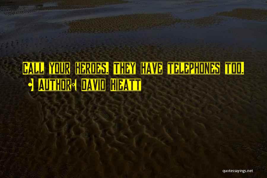 David Hieatt Quotes: Call Your Heroes. They Have Telephones Too.